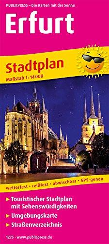 Erfurt: Touristischer Stadtplan mit Sehenswürdigkeiten und Straßenverzeichnis. 1:14000 (Stadtplan / SP)