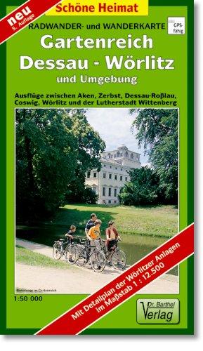 Doktor Barthel Freizeitkarten, Dessau-Wörlitzer Kulturlandschaft und industrielles Gartenreich: Ausflüge zwischen Aken, Zerbst, Gräfenhainichen, ... der Wörlitzer Anlagen im Maßstab 1 : 12 500