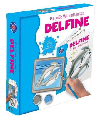 Die große Mal- und Lernbox. Delfine. Mit 3-D-Bild zum Ausmalen