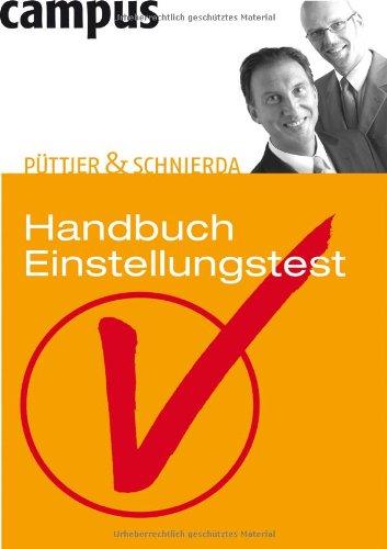 Handbuch Einstellungstest