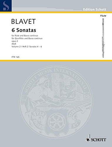 6 Sonatas: Band 2. op. 2/4-6. Flöte und Basso continuo. (Edition Schott)