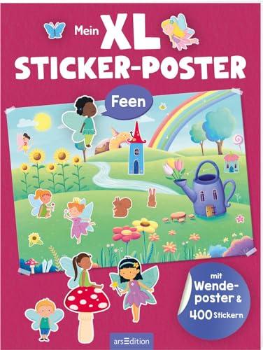 XL Sticker-Poster: Mein XL Sticker-Poster Feen: Mit Wendeposter & 400 Stickern | Zwei große Stickerszenen zum Aufhängen und Bekleben für Kinder ab 3 Jahren