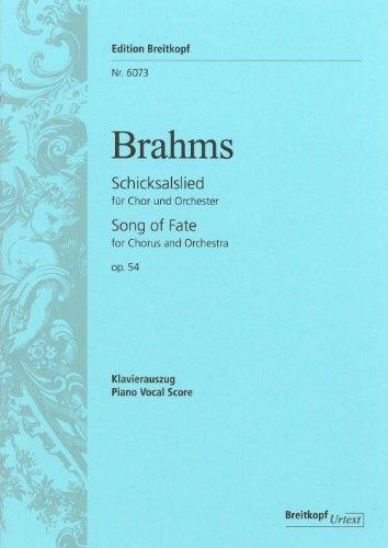 Schicksalslied op. 54 Ihr wandelt droben im Licht' - Breitkopf Urtext - Klavierauszug vom Komponisten (EB 6073)