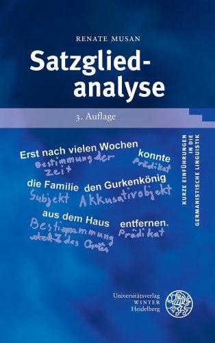 Satzgliedanalyse (Kurze Einfuhrungen in Die Germanistische Linguistik)