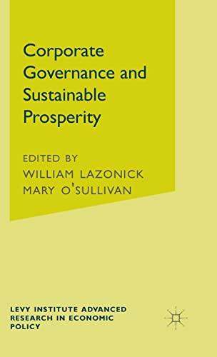 Corporate Governance and Sustainable Prosperity (Jerome Levy Economics Institute)