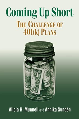 Coming Up Short: The Challenge of 401(k) Plans