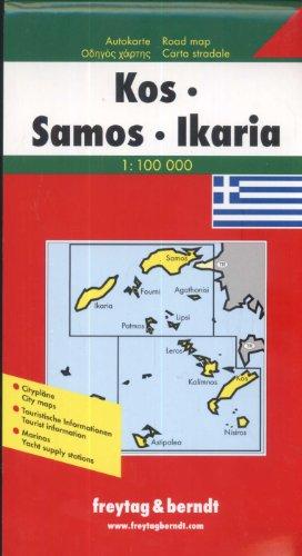 Kos, Samos, Ikaria - 1 : 100 000 / Autokarte. Touristische Informationen - Kulturführer - Citypläne