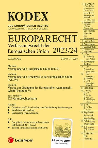 KODEX EU-Verfassungsrecht (Europarecht) 2023/24 - inkl. App