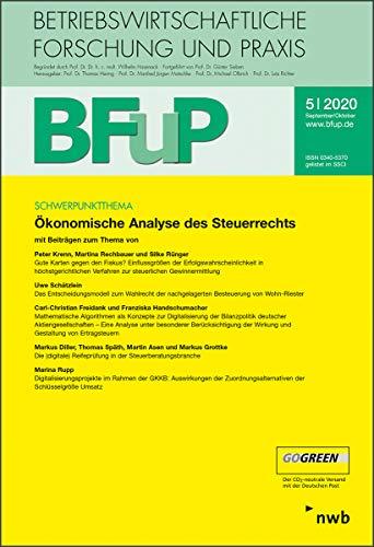 Ökonomische Analyse des Steuerrechts: BFuP 5/2020