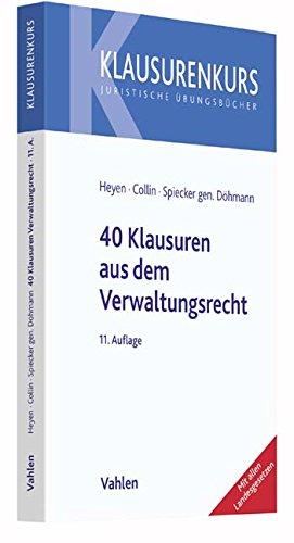 40 Klausuren aus dem Verwaltungsrecht