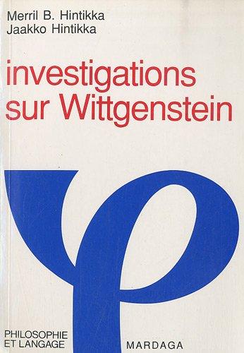 Investigations sur Wittgenstein