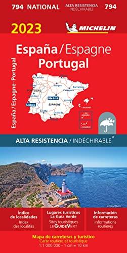 ESPANA PORTUGAL INDECHIRABLE 17794 2023 (Nationale kaarten Michelin)