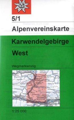 DAV Alpenvereinskarte 05/1 Karwendelgebirge West 1 : 25 000: Topographische Karte