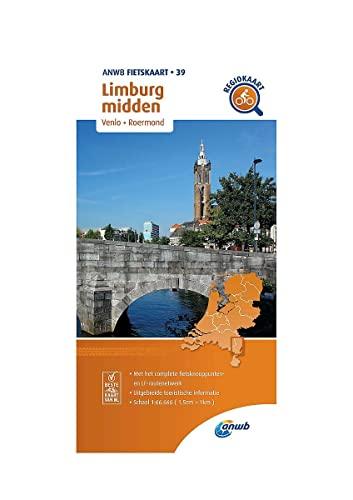 Limburg midden. Venlo / Roermond. 1 : 66 000: Fietskaart mit Radwegen (ANWB fietskaart, 39)