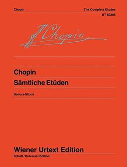 Sämtliche Etüden: Nach den Quellen herausgegeben und mit Fingersätzen versehen. op. 10 + 25. Klavier. (Wiener Urtext Edition)