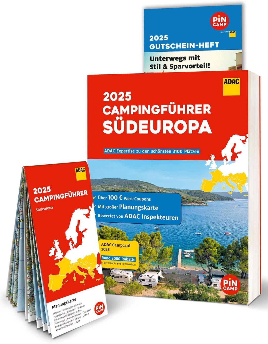 ADAC Campingführer Südeuropa 2025: Mit ADAC Campcard und Planungskarten