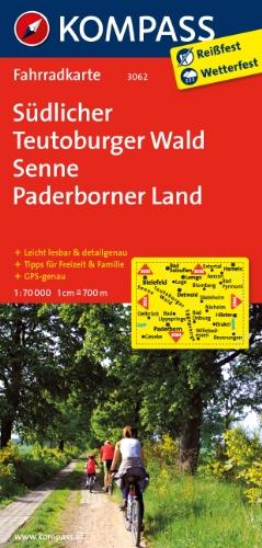 Südlicher Teutoburger Wald - Senne - Paderborner Land 1 : 70 000: Fahrradkarte. GPS-genau