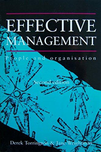 Effective Management: People and Organisation