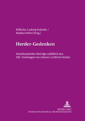 Herder-Gedenken: Interdisziplinäre Beiträge anläßlich des 200. Todestages von Johann Gottfried Herder (Theion)