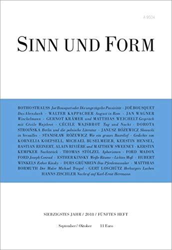 Sinn und Form 5/2018