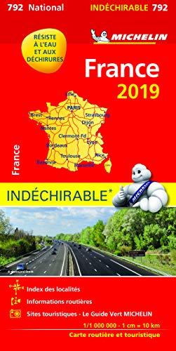 Michelin Frankreich 2019 (widerstandsfähig): Straßen- und Tourismuskarte 1:1.000.000 (MICHELIN Nationalkarten)