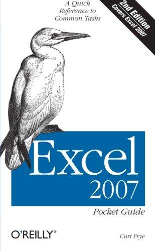 Excel 2007 Pocket Guide: A Quick Reference to Common Tasks