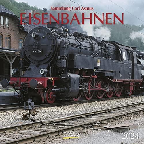 Eisenbahnen 2024: Broschürenkalender mit Ferienterminen. Format: 30 x 30 cm