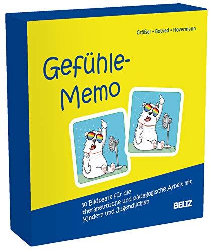 Gefühle-Memo: 30 Bildpaare für die therapeutische und pädagogische Arbeit mit Kindern und Jugendlichen. Mit 12-seitigem Booklet in stabiler Box, Kartenformat 6,5 x 6,5 cm. (Beltz Therapiespiele)