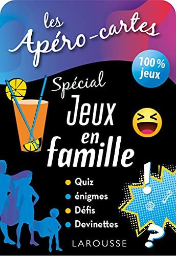 Les apéro-cartes spécial jeux en famille : le dessin de trop, vrai ou faux ?, jeux de mots, ni oui ni non : 100 % jeux