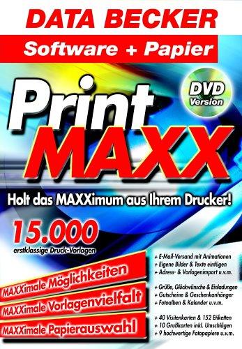 Print MAXX, m. Papier, 1 DVD-ROM Holt das MAXXimum aus Ihrem Drucker! Für Windows NT 4 (SP6)/2000/XP/98/98SE/ME. 15.000 erstklassige Druck-Vorlagen