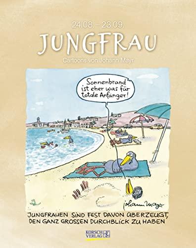 Jungfrau 2023: Sternzeichenkalender-Cartoonkalender als Wandkalender im Format 19 x 24 cm.