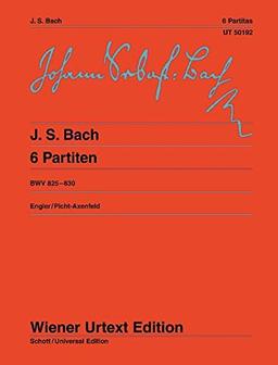 Sechs Partiten: Klavierübung I. Nach verschiedenen Exemplaren der Originalausgabe herausgegeben. BWV 825-830. Klavier. (Wiener Urtext Edition)