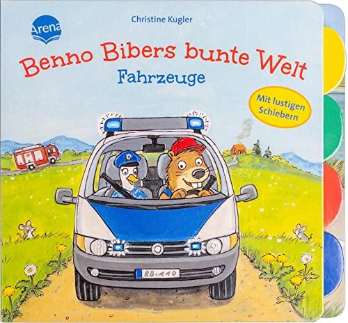 Benno Bibers bunte Welt. Fahrzeuge: Pappbilderbuch ab 18 Monaten mit Verwandelschiebern und Register