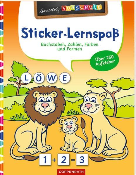 Sticker-Lernspaß (Wilde Tiere): Buchstaben, Zahlen, Farben & Formen (Lernerfolg Vorschule)