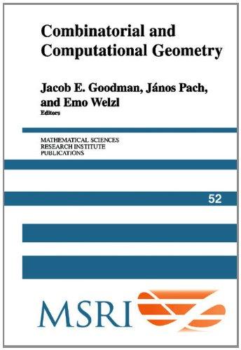 Combinatorial and Computational Geometry (Mathematical Sciences Research Institute Publications, Band 52)