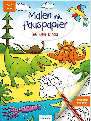 Malen mit Pauspapier: Bei den Dinos