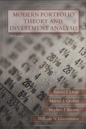 Modern Portfolio Theory and Investment Analysis