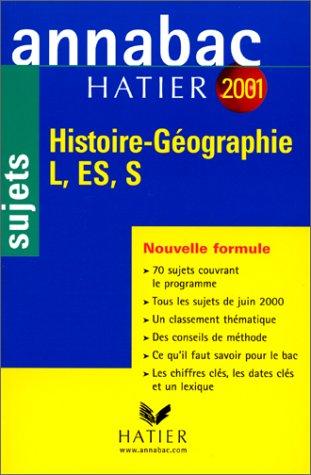 Histoire, géographie, L, ES, S