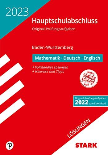 STARK Lösungen zu Original-Prüfungen Hauptschulabschluss 2023 - Mathematik, Deutsch, Englisch 9. Klasse - BaWü