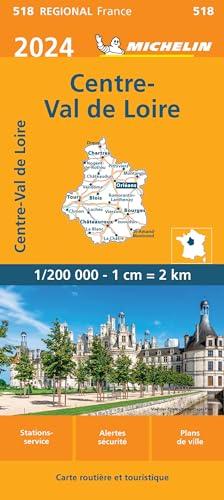 CENTRE VAL DE LOIRE 10518 2024: wegenkaart schaal 1:200.000 (Regionale kaarten Michelin)