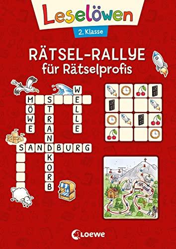 Leselöwen Rätsel-Rallye für Leseprofis - 2. Klasse (Rot): Rätsel-Spaß zum Lesen- und Schreibenlernen für Kinder ab 7 Jahren (Leselöwen Rätselwelt)