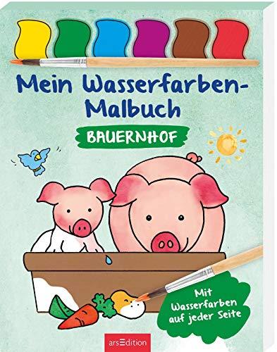 Mein Wasserfarben-Malbuch Bauernhof: Mit Wasserfarben auf jeder Seite