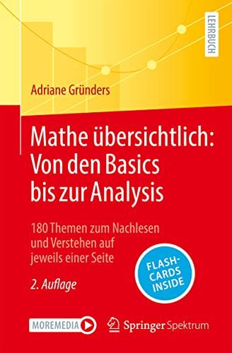 Mathe übersichtlich: Von den Basics bis zur Analysis: 180 Themen zum Nachlesen und Verstehen auf jeweils einer Seite