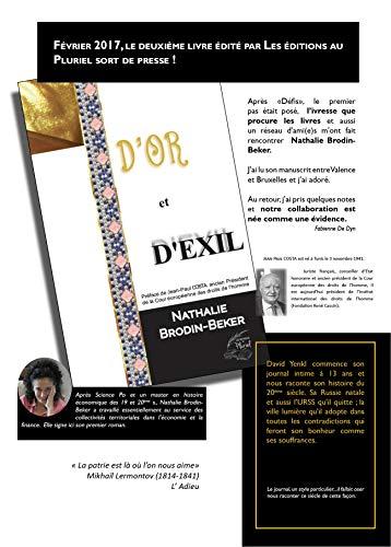 D'or et d'exil - roman - Nathalie Brodin-Beker - Préface Jean-Paul Costa