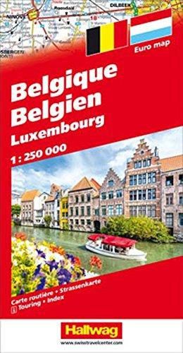 Hallwag Straßenkarten, Belgien, Luxembourg. 1: 250000