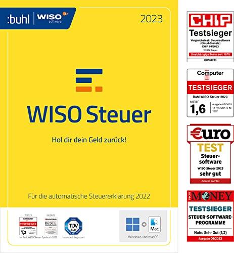 WISO Steuer 2023 (Steuerjahr 2022) Steuer Sparbuch, Mac, Start und Plus, für Browser, Windows, Mac, Smartphones und Tablets|Frustfreie Verpackung