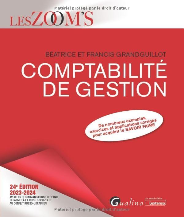 Comptabilité de gestion : 2023-2024