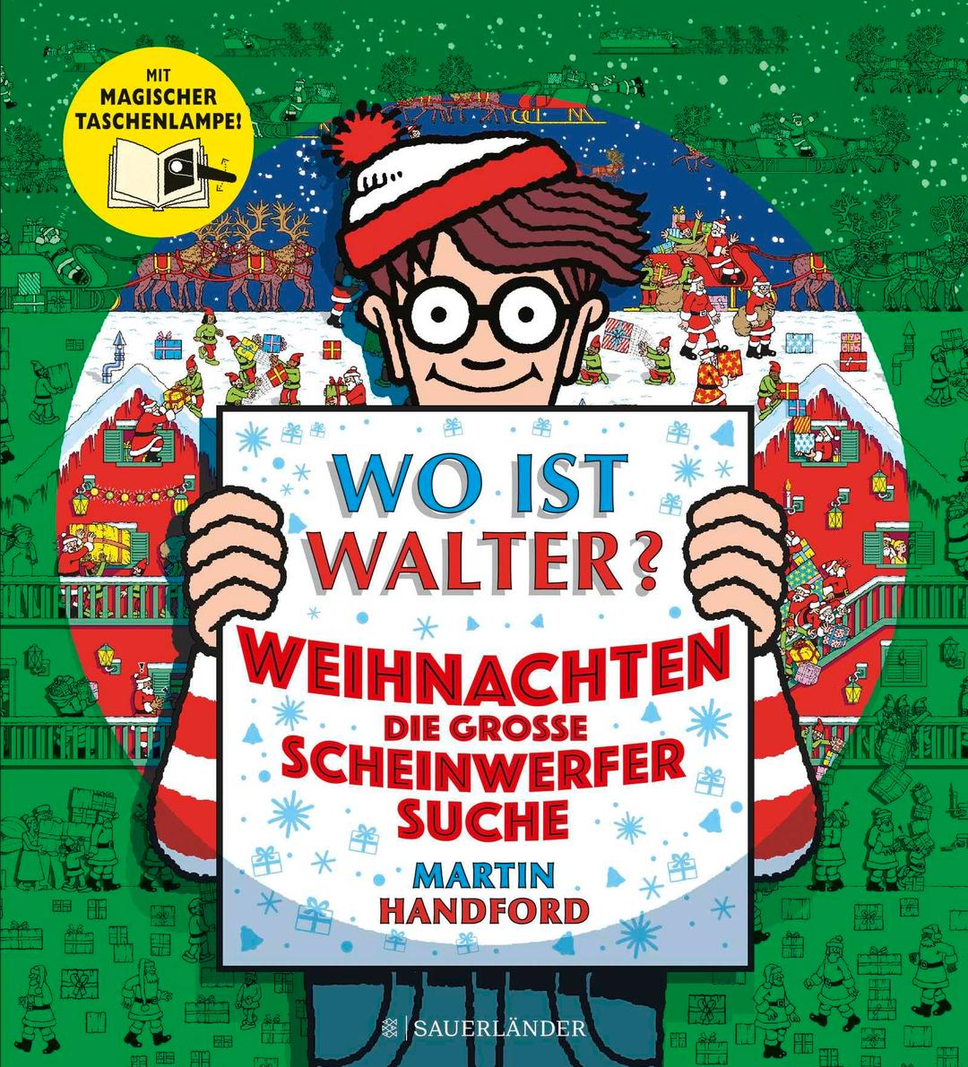 Wo ist Walter? Weihnachten – die große Scheinwerfersuche: Mit magischer Taschenlampe │ Wimmelbuch für die Weihnachtszeit (spannende Beschäftigung für die Adventszeit)