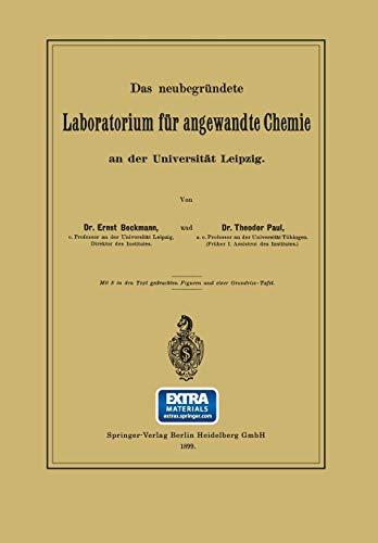 Das neubegründete Laboratorium für angewandte Chemie an der Universität Leipzig