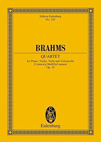 Klavierquartett g-Moll: op. 25. Klavierquartett. Studienpartitur. (Eulenburg Studienpartituren)